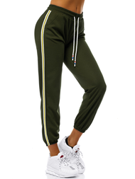 Spodnie dresowe damskie khaki OZONEE JS/1020/B7