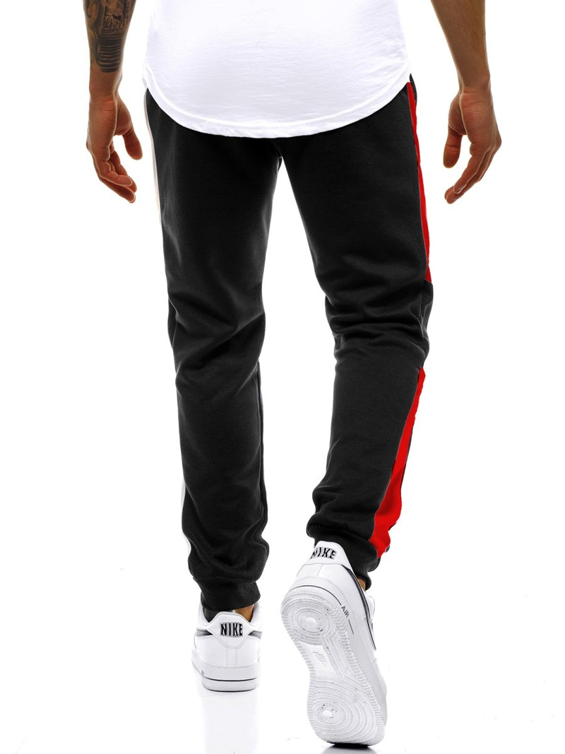 Spodnie dresowe męskie czarne OZONEE JS/JZ11013