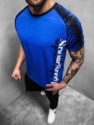 T-Shirt męski niebieski OZONEE JS/KS2069Z