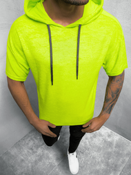 T-Shirt z kapturem męski seledynowy OZONEE B/20402019