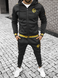 Komplet dresowy męski czarno-złoty OZONEE O/HM500