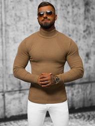 Sweter męski półgolf camelowy OZONEE L/2263Z