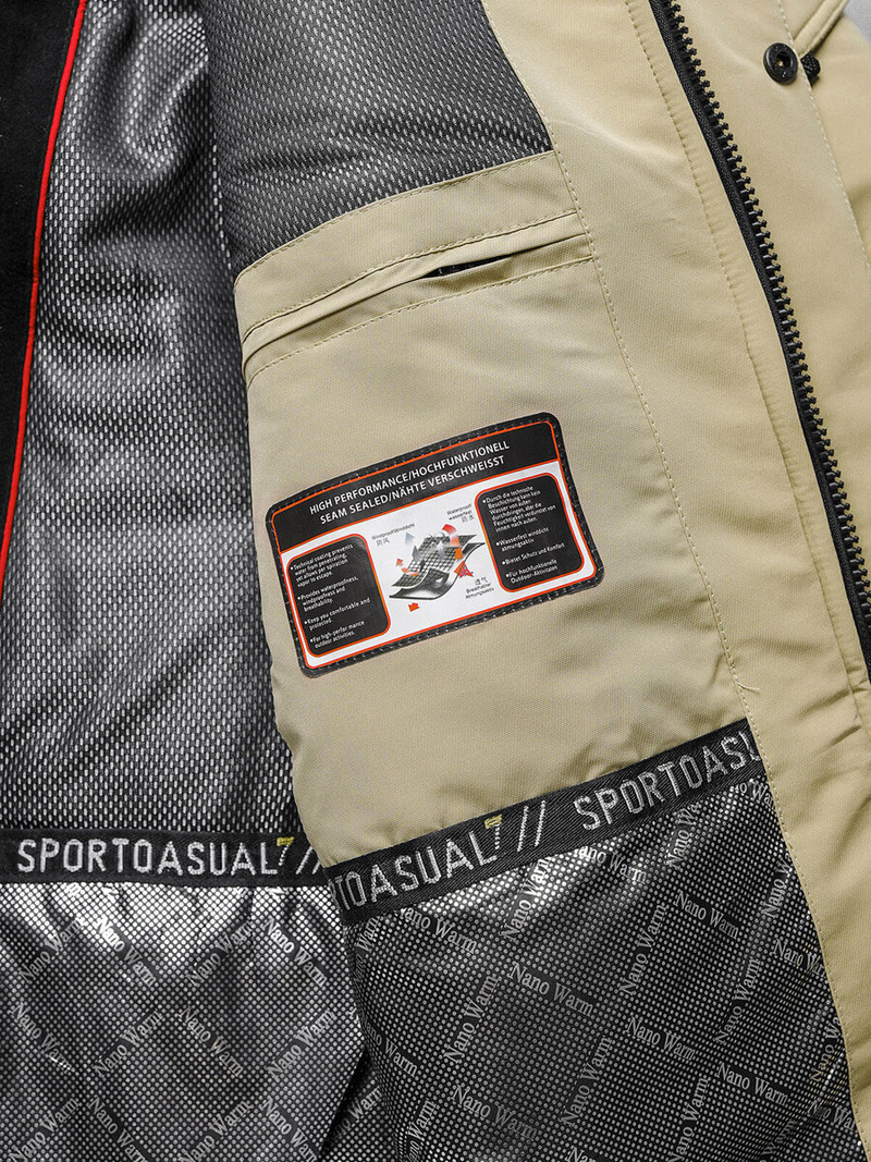 Kurtka zimowa męska beżowa OZONEE JS/22M322/62