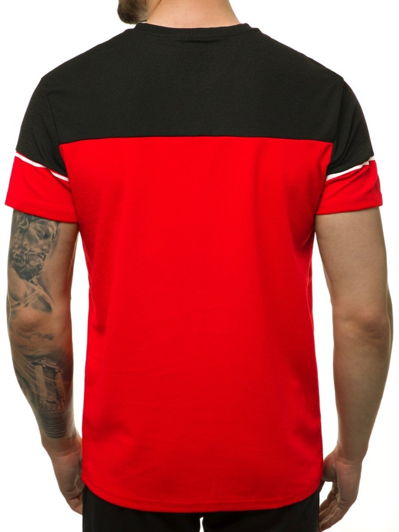 T-Shirt męski czerwony OZONEE JS/SS11002Z