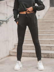 Komplet dresowy dwuczęściowy damski czarny OZONEE JS/68C20383/3