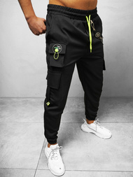 Spodnie męskie chino jogger czarne OZONEE O/CP149