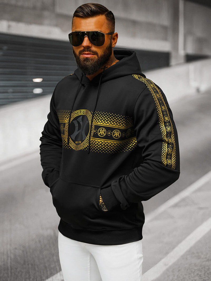 Толстовка Чоловіча Чорна OZONEE JS/8B1100/3