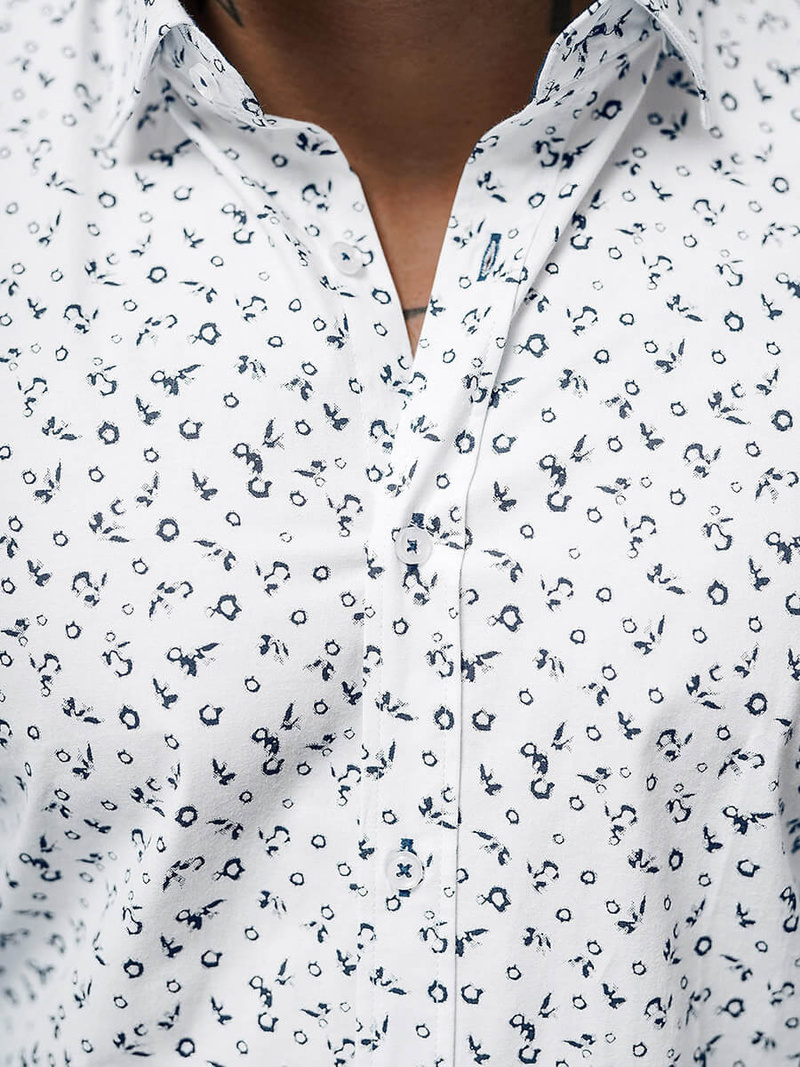 Класична сорочка чоловіча Бiла OZONEE O/V14