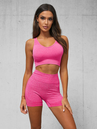 Komplet sportowy dwuczęściowy damski różowy OZONEE O/SY2323