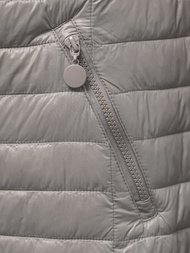 Kamizelka damska długa pikowana szara OZONEE O/H903