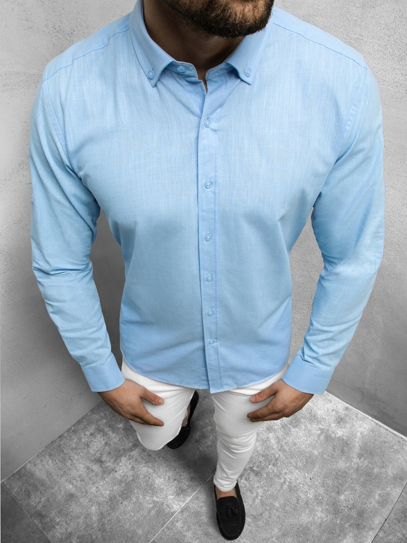 Cорочка чоловіча Яскраво-Синя OZONEE O/3012Z