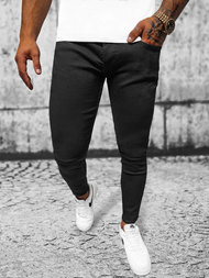 Spodnie jeansowe męskie czarne OZONEE O/999SP