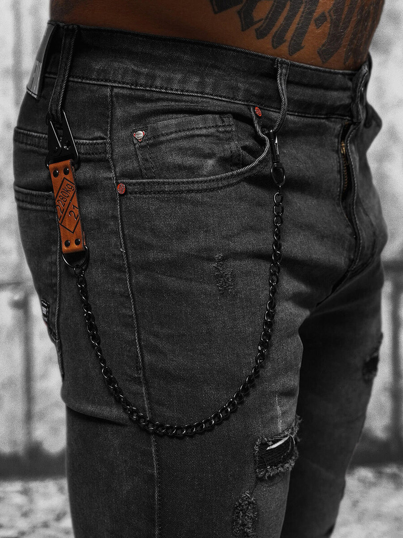 Чоловічі джинси Чорнi OZONEE DR/TF218