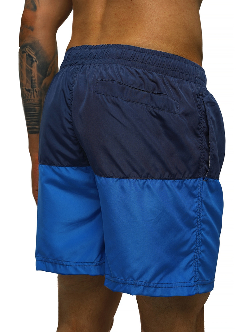 Spodenki kąpielowe męskie granatowo-niebieskie OZONEE JS/HM054