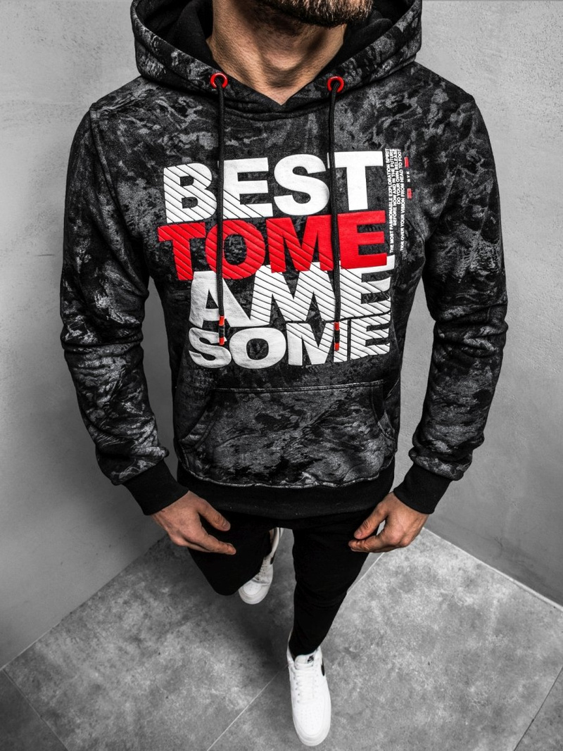 OZONEE JS/DD269Z Толстовка чоловіча чорна