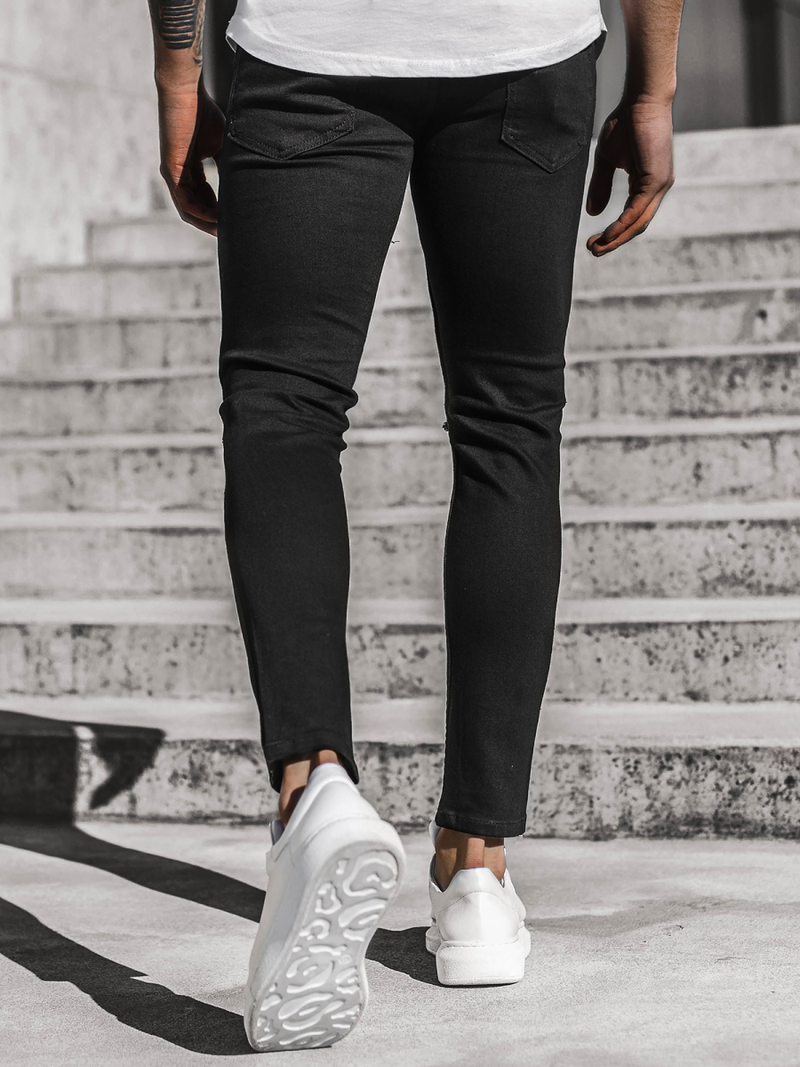 Spodnie męskie jeansowe czarne/2 OZONEE DP/585