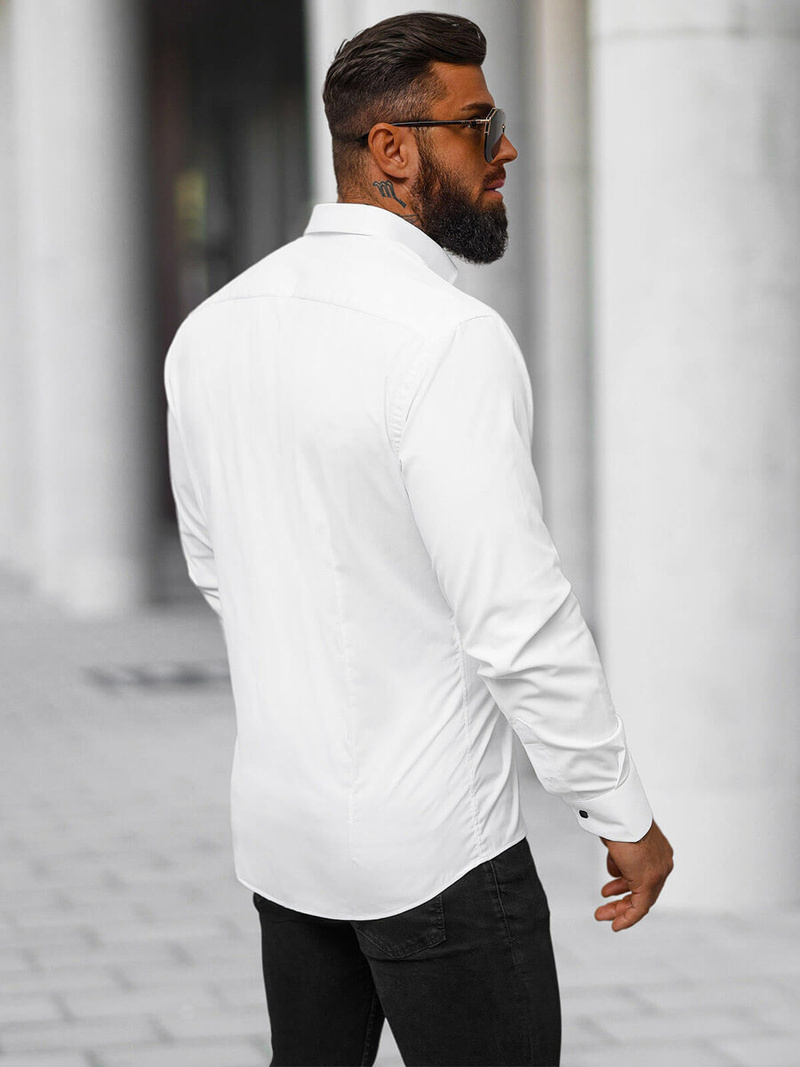 Koszula męska biała OZONEE O/V119