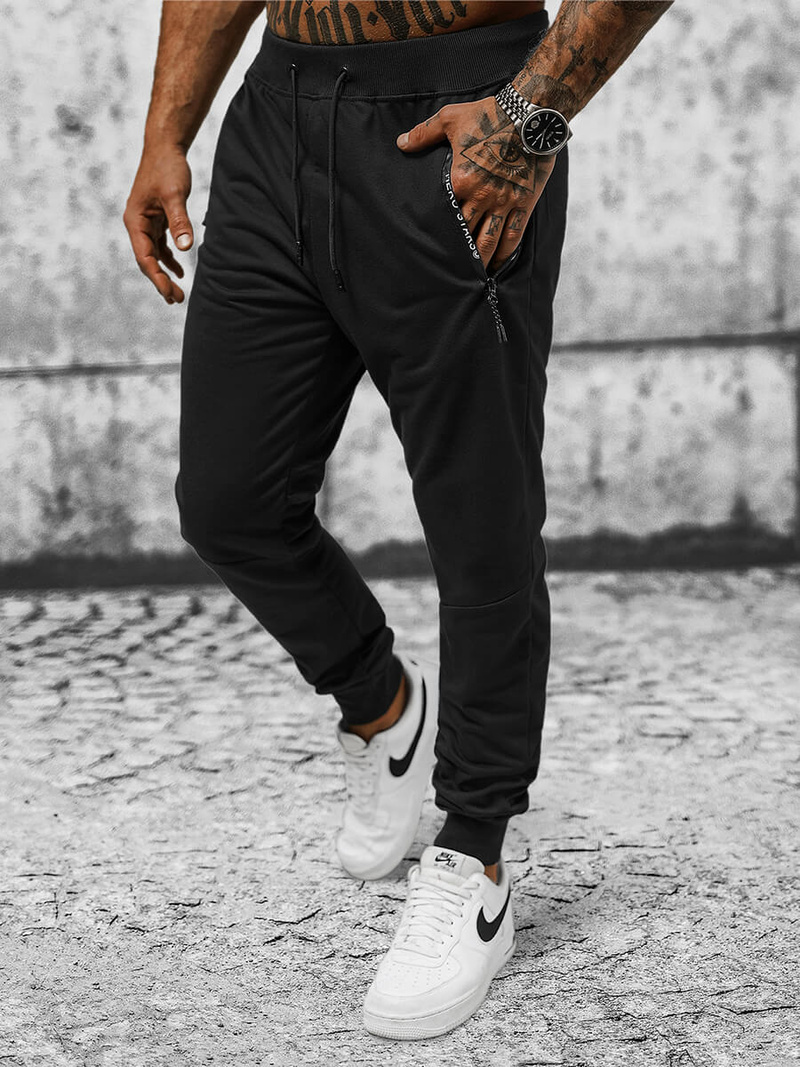 Штани Cпортивні Чоловічі Чорнi OZONEE JS/8K198