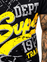 T-Shirt męski czarny OZONEE JS/KS1942Z