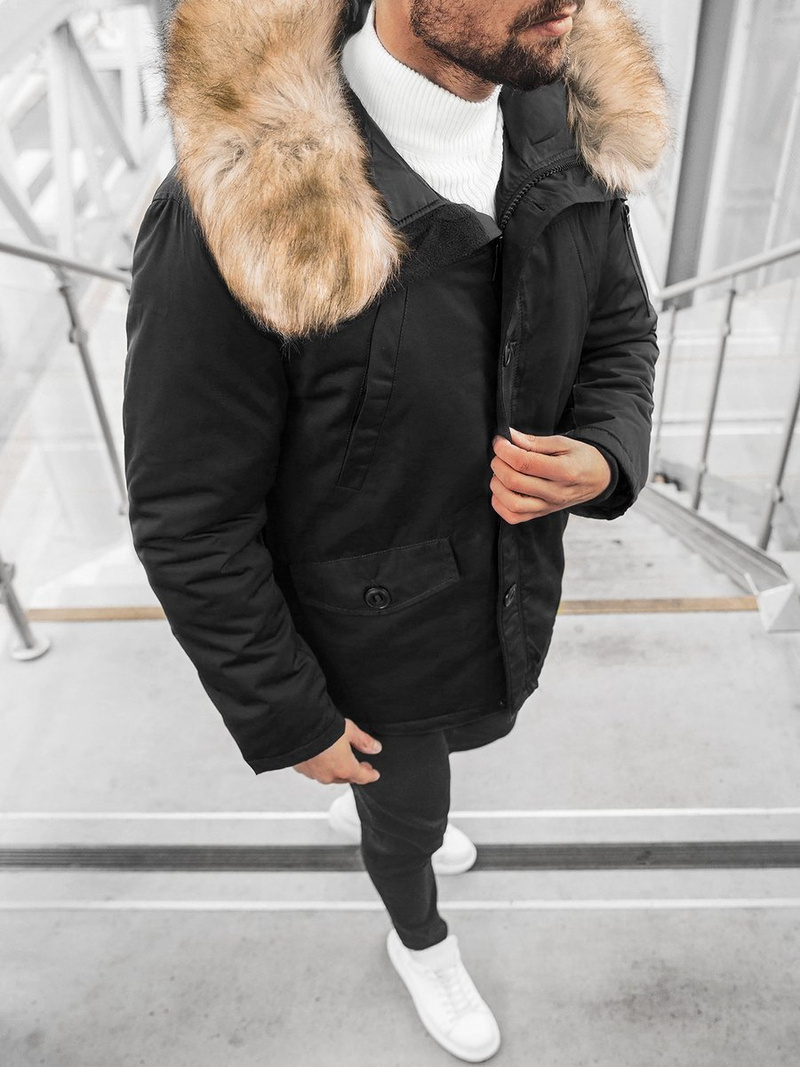 Куртка зимова чоловіча Чорна OZONEE JD/355Z