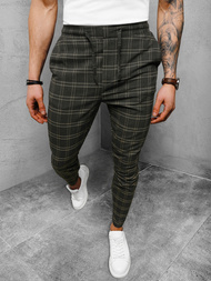 Spodnie męskie chino materiałowe grafitowe OZONEE DJ/2282/22