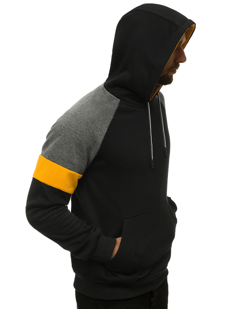 Bluza z kapturem męska czarna OZONEE JS/KS2236