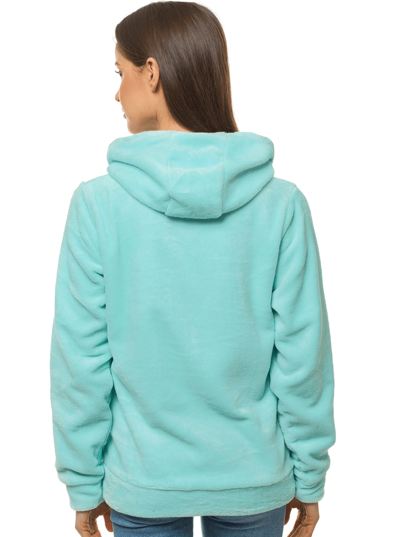 Bluza damska z kapturem miętowa OZONEE JS/HH033/41