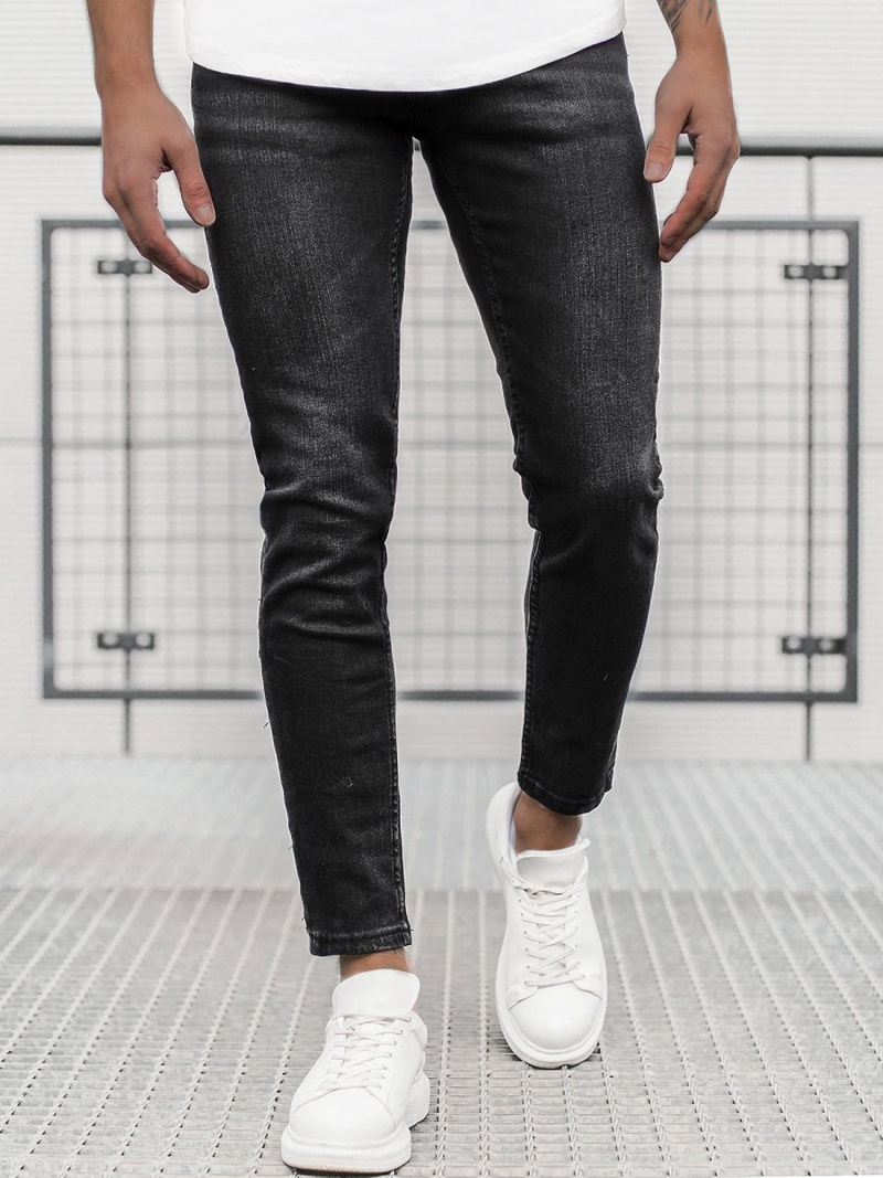 Spodnie męskie jeans czarne OZONEE O/4371/3