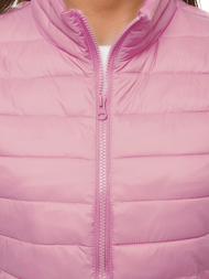 Kamizelka damska pikowana pudrowa OZONEE JS/M23038/354