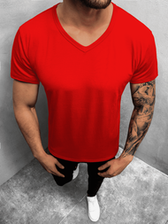 T-Shirt męski czerwony OZONEE JS/712007