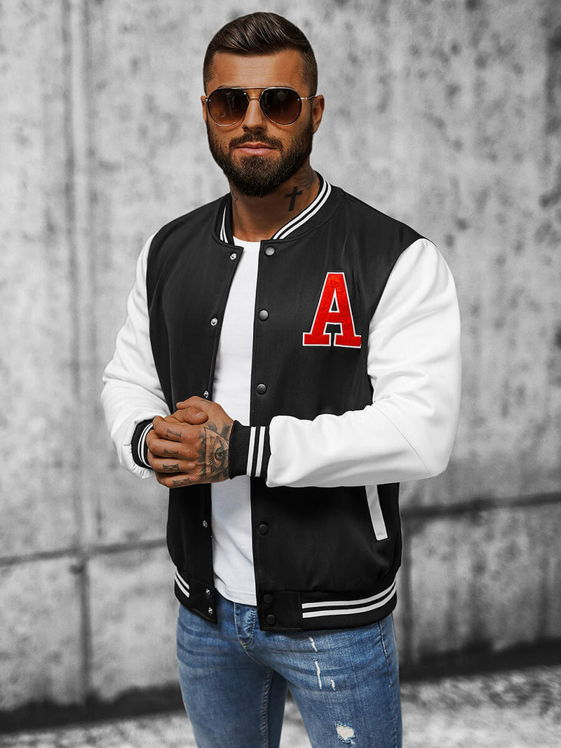 Bluza męska rozpinana czarna OZONEE JS/8B1157/3