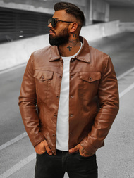 Куртка шкіряна чоловіча Гiрчична OZONEE O/8830/3