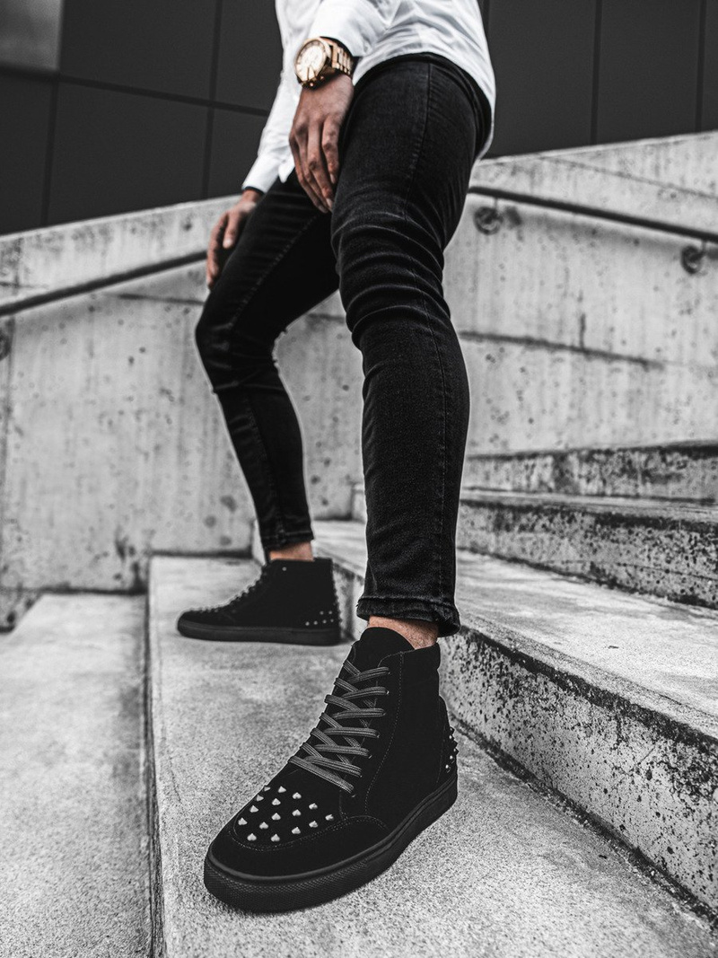 Sneakersy wysokie czarne OZONEE G/271