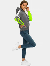 Bluza z kapturem damska grafitowa OZONEE JS/B26029