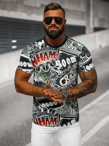 T-shirt męski czarny OZONEE O/T137/3