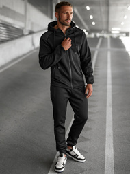 Komplet dresowy męski czarny OZONEE JS/8C1967/3