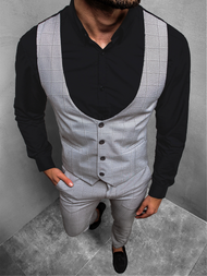 Чоловічий комплект - жилетка та штани чінос Сiрий OZONEE DJ/5606