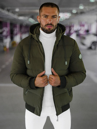 Kurtka zimowa męska ciemno-zielona OZONEE JS/31M5023/135Z