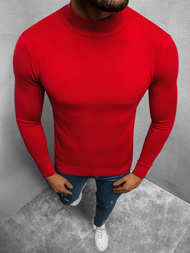 Sweter męski półgolf ciemno-czerwony OZONEE TMK/YY05/6Z