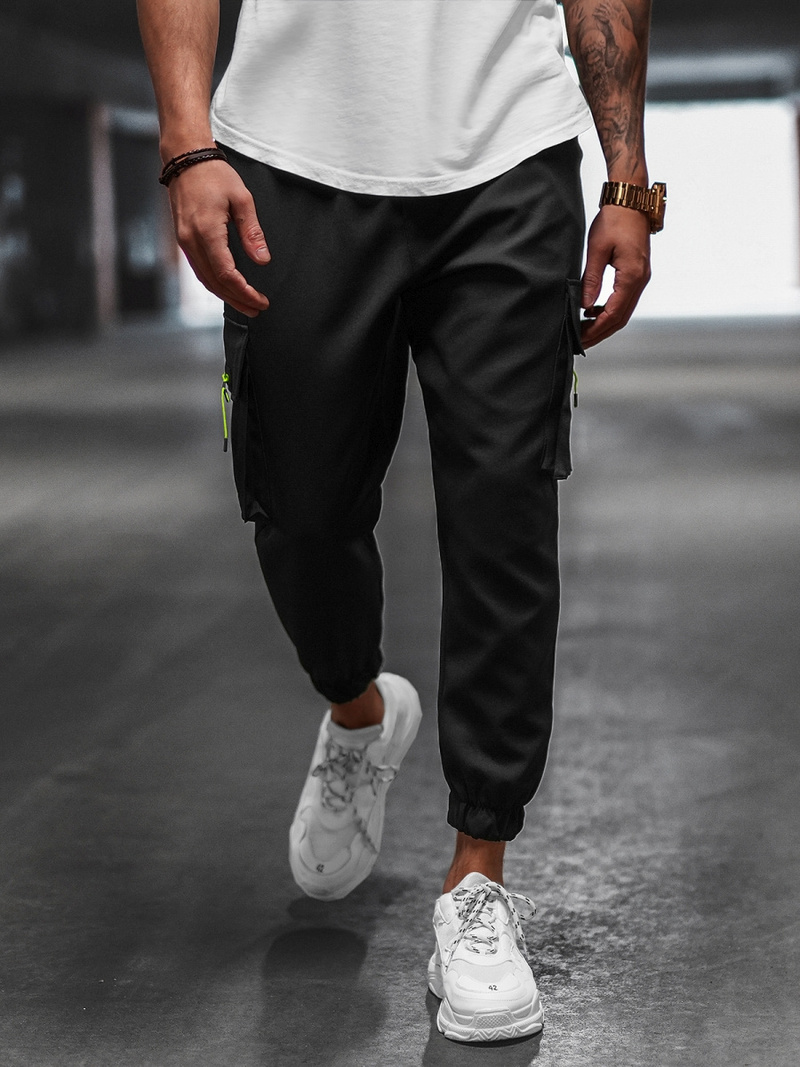 Чоловічі штани джоггери чинос Чорнi OZONEE O/CP150Z