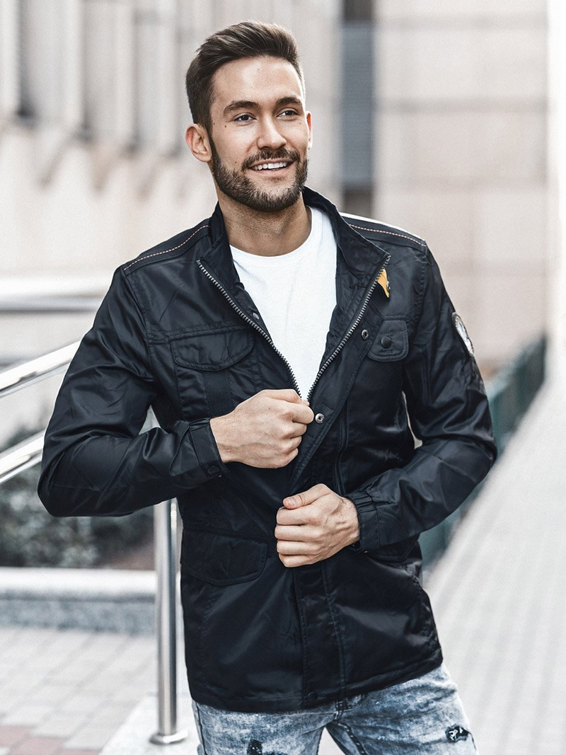 Куртка демicезонна чоловіча Чорна OZONEE O/99237