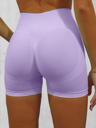 Legginsy krótkie damskie kolarki jasno-fioletowe OZONEE O/YJS7722