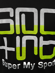 T-Shirt męski czarny OZONEE JS/M18323