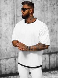 T-shirt męski oversize biały OZONEE O/3434