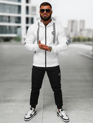 Komplet dresowy męski biało-czarny OZONEE O/LN11887