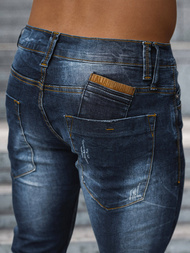 Spodnie jeansowe męskie ciemno-niebieskie OZONEE NB/MP0017BS