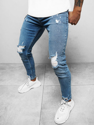 Spodnie jeansowe męskie niebieskie OZONEE O/WE1014