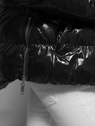 Kurtka zimowa damska pikowana czarna OZONEE JS/5M3172/392