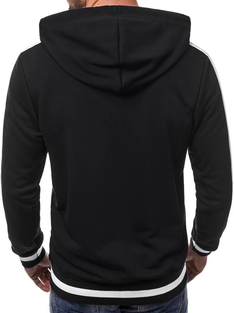 Bluza z kapturem męska czarna OZONEE A/1009Z