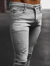 Spodnie jeansowe męskie szare OZONEE O/WE1090